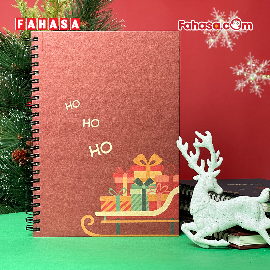 Sổ Lò Xo Little Christmas B6 - Giấy Trơn - 120 Trang 100gsm - The Sun 02 - Màu Đỏ