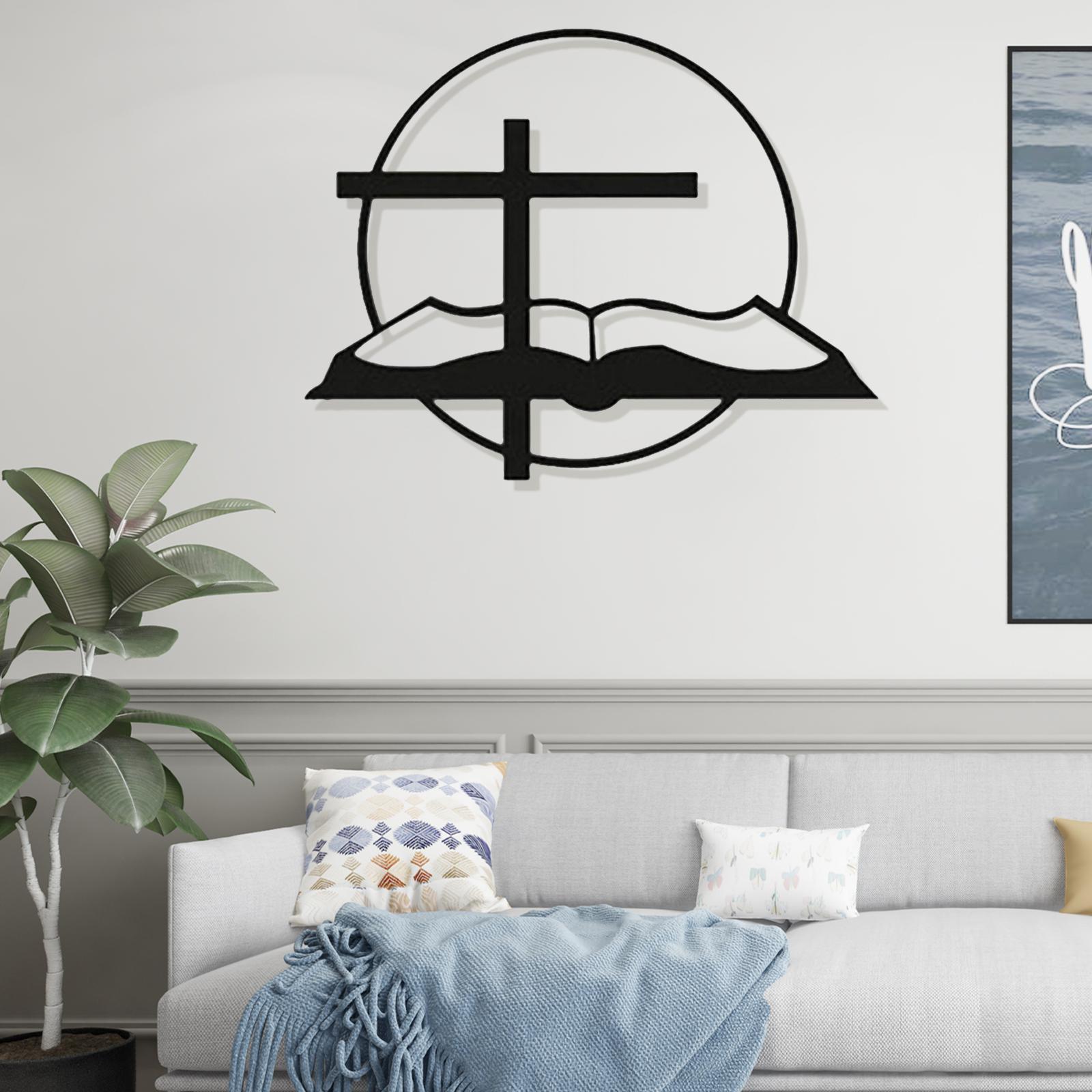 Metal Wall Decor Sculpture Wall Hanging for Living Room Indoor Outdoor