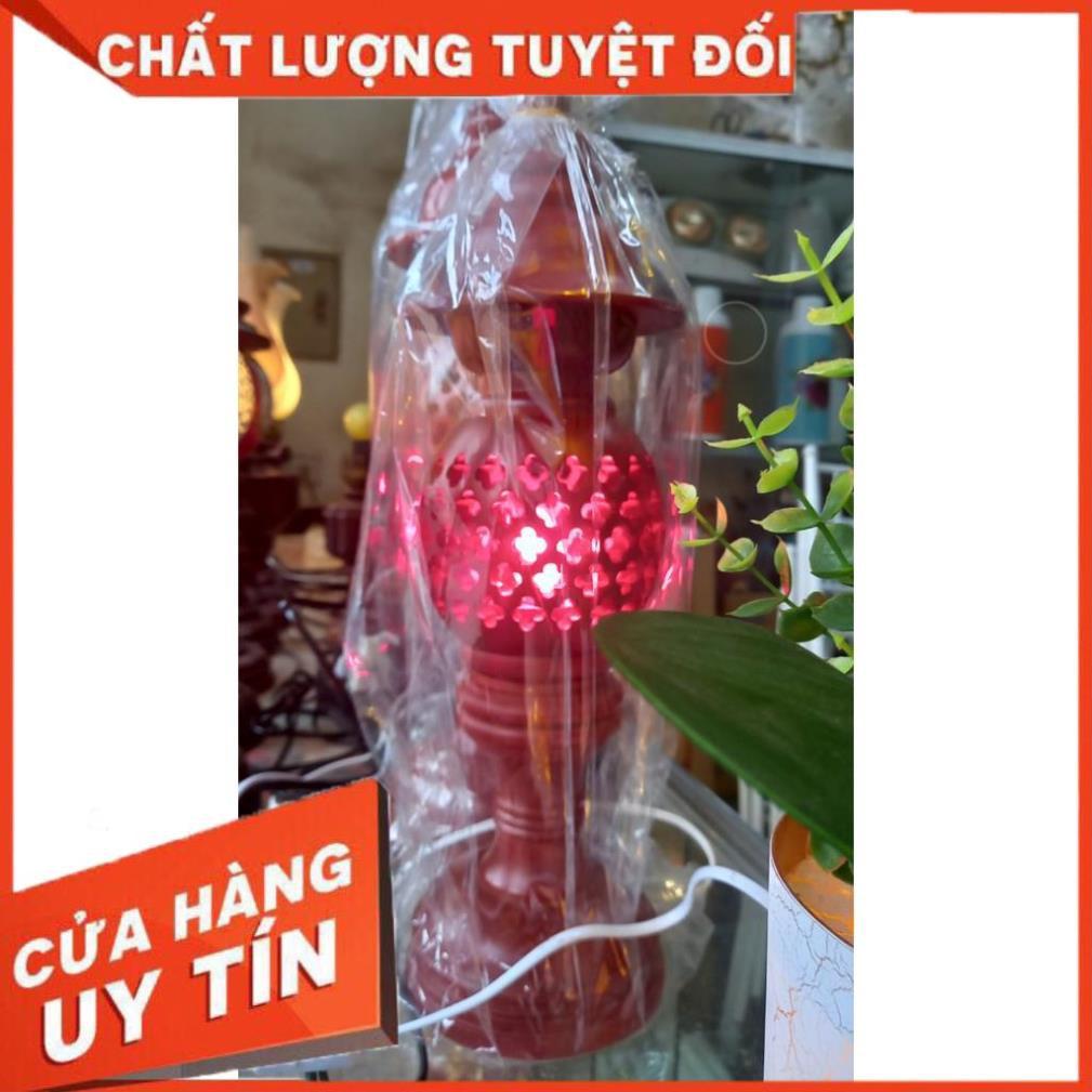 ĐỀN THỜ GỖ TRÀM ĐỎ HOA MAI CAO 42 CM (MỘT ĐÔI)