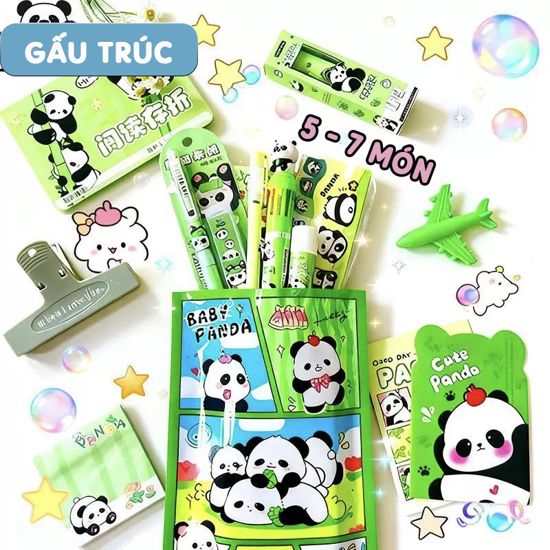 TÚI MÙ LUCKY DỤNG CỤ HỌC TẬP TỪ 5 -7 MÓN