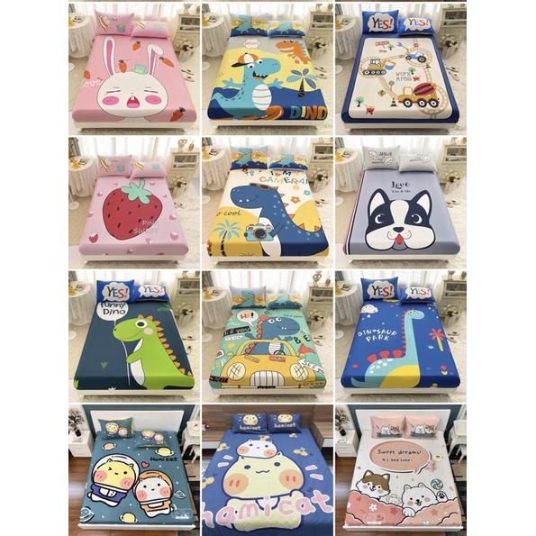 Bộ Chăn Ga Gối Cotton 3D cho bé Hàng Nhập Khẩu 100%cotton