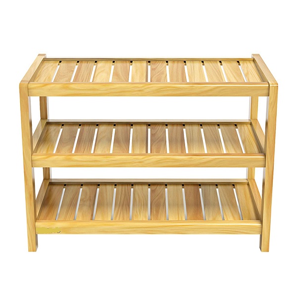 Kệ dép 3 tầng màu tự nhiên 62x30x45cm