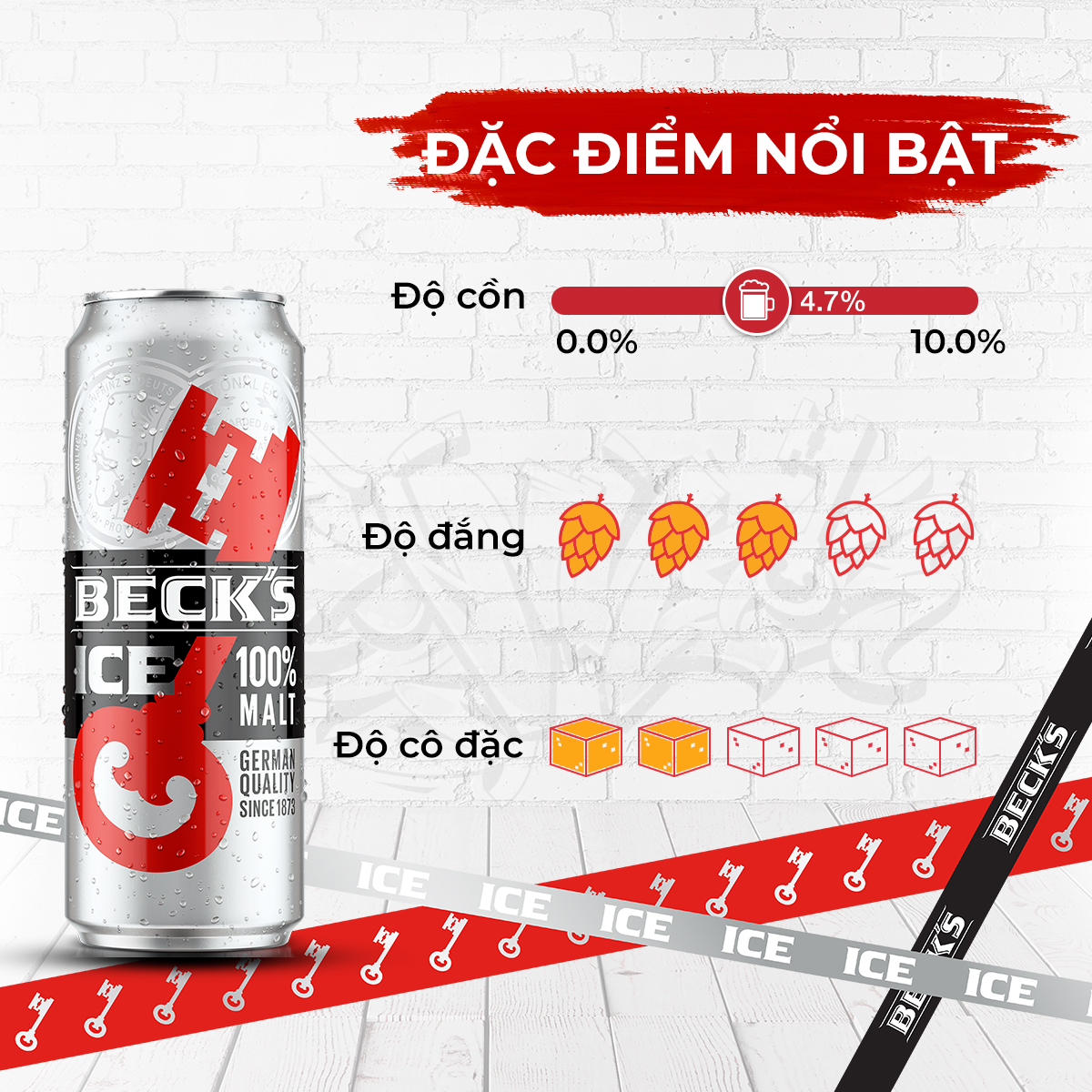Thùng 24 Lon Bia Beck's Ice - Phiên Bản Tết 2023