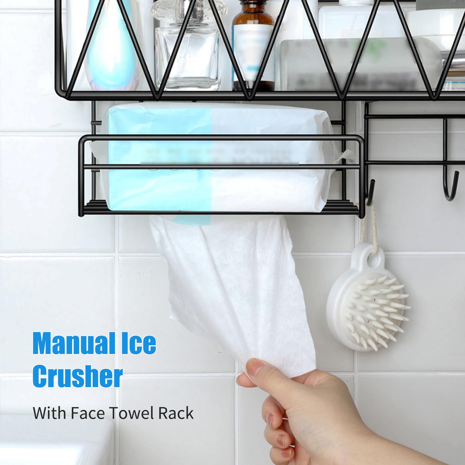 Shower Caddy Bathroom Shelf Organizer Wall Mounted Bathroom Shelf No Drilling Adhesive Shower Storage Basket Rack