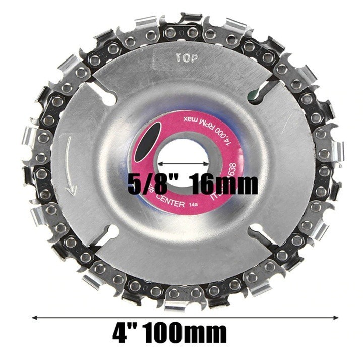 Lưỡi cưa xích tròn lắm máy mài,máy cắt đường kính 100mm- Tặng móc khóa hình công cụ lao động