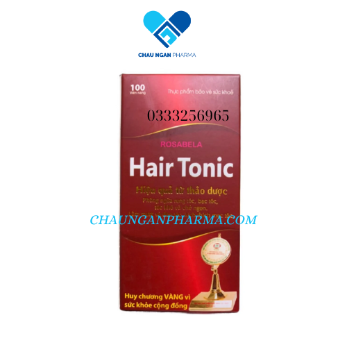 Viên Mọc Tóc Rosabela Hair Tonic 100 Viên - rụng tóc, hói đầu - Làm mướt và đen tóc, kích thích mọc tóc. Chống bạc tóc, khô tóc, chống chẻ ngọn.