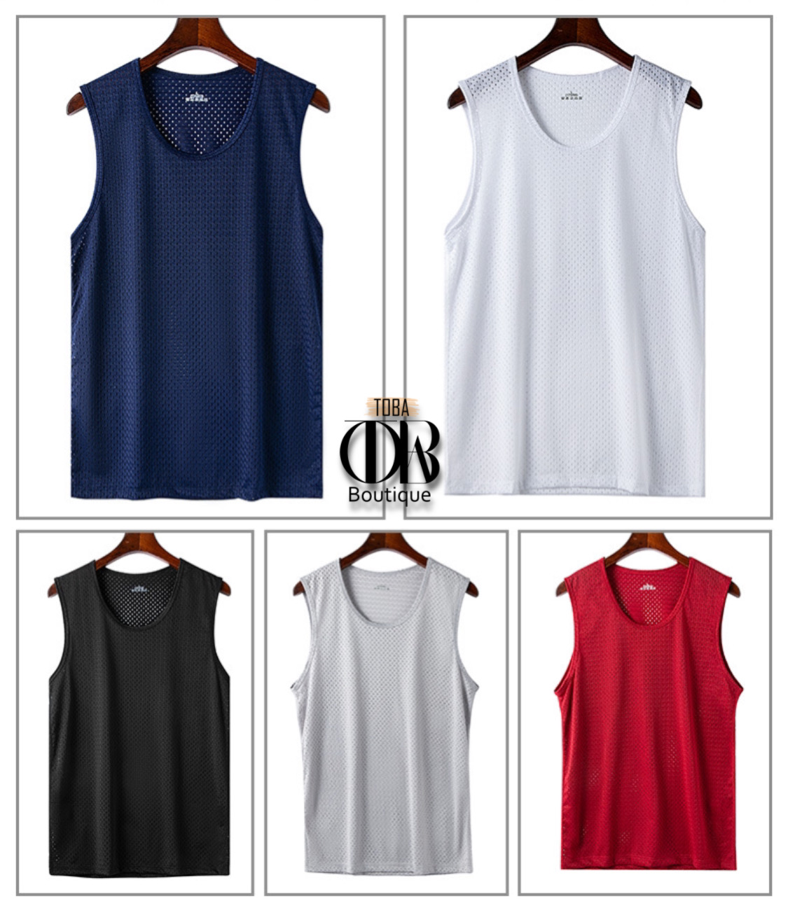 Áo ba lỗ Tank Top Lụa Lưới TOBA Boutique Siêu Mát Lạnh, nhanh khô thoáng khí thông hơi mặc nhà, tập gym, tập thể thao TB3LO1