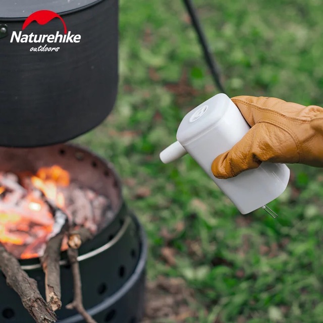 Đồ cắm trại Máy bơm hơi kiêm sạc dự phòng Naturehike NH18Q001-A du lịch dã ngoại đa năng nhiều đầu bơm kiêm đèn A122