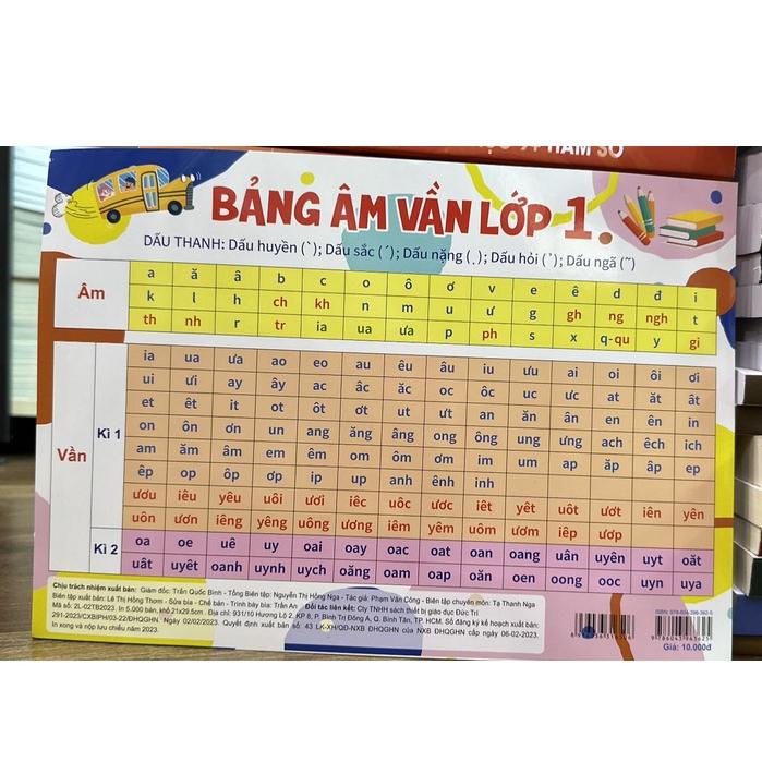 Sách - Bảng Âm Vần Lớp 1