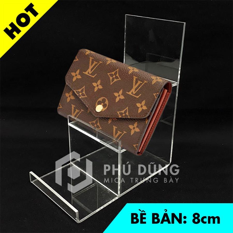 Kệ Mica 3 Tầng Trưng Bày Bóp Ví Nữ (Trong Suốt) - Bề Bản 8cm