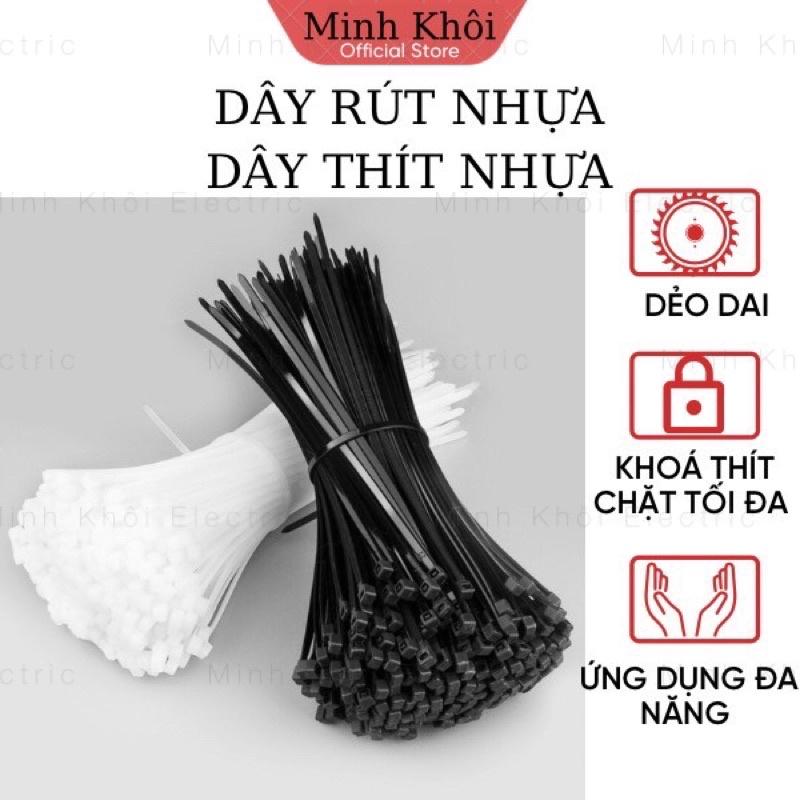 Dây Rút Nhựa Thít nhựa túi 100c đủ kích thước,lạt thít đen, dây rút