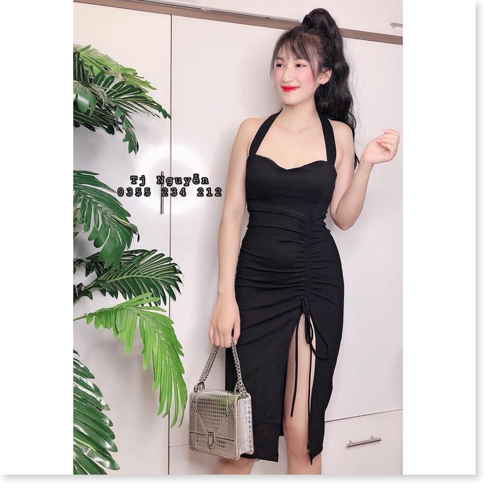 Đầm body dự tiệc cột dây xẻ tà cực quyến rũ cho phái đẹp HQ