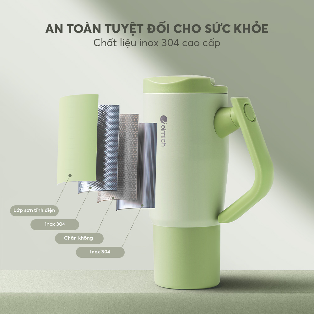 Cốc giữ nhiệt inox 304 Elmich EL8390 dung tích 950ml