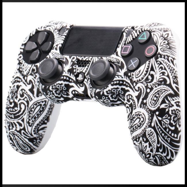 Vỏ Silicone Mềm Họa Tiết Rằn Ri Bảo Vệ Tay Cầm Chơi Game PS4 4