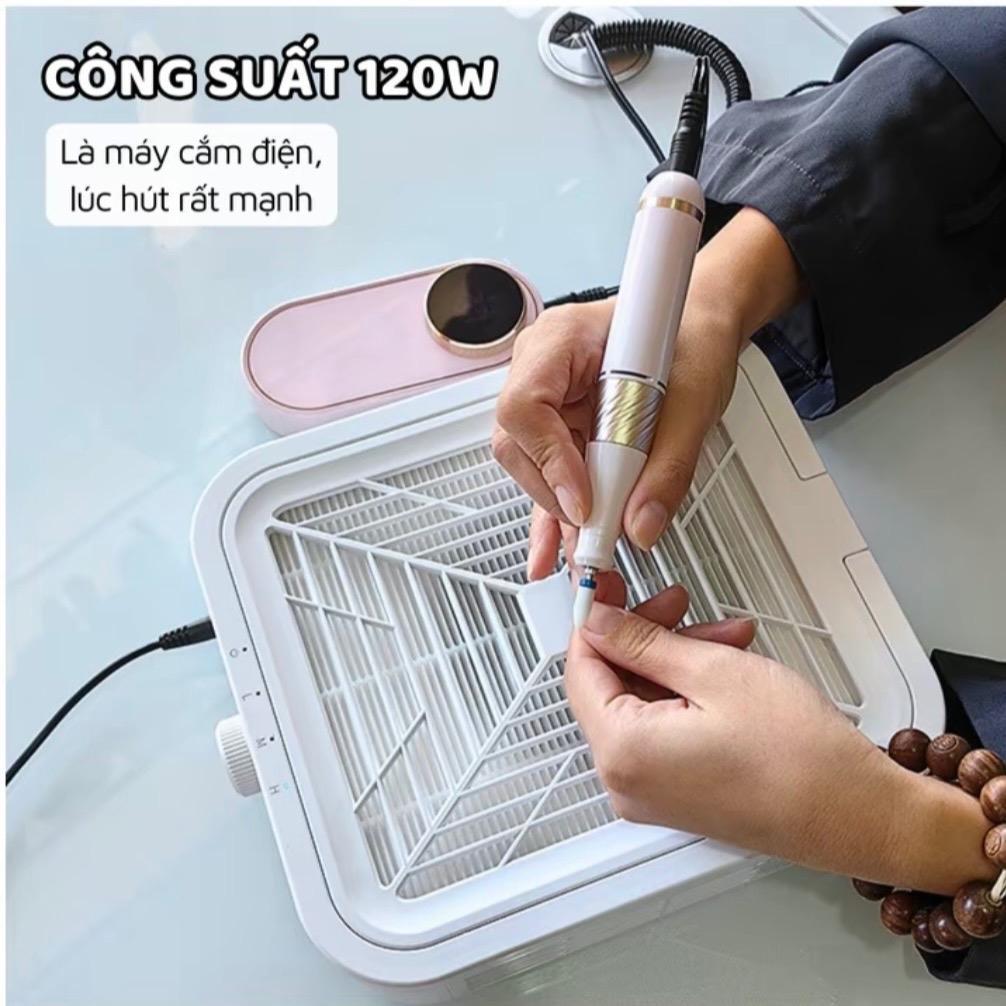 Máy Hút Bụi WL007 SNRQI 120W Màu Trắng Xanh, Nhựa ABS, Sức Gió Hút 8.5m/s, Cắm Điện, Dùng Làm Nail Tiện Lợi, Dễ Sử Dụng
