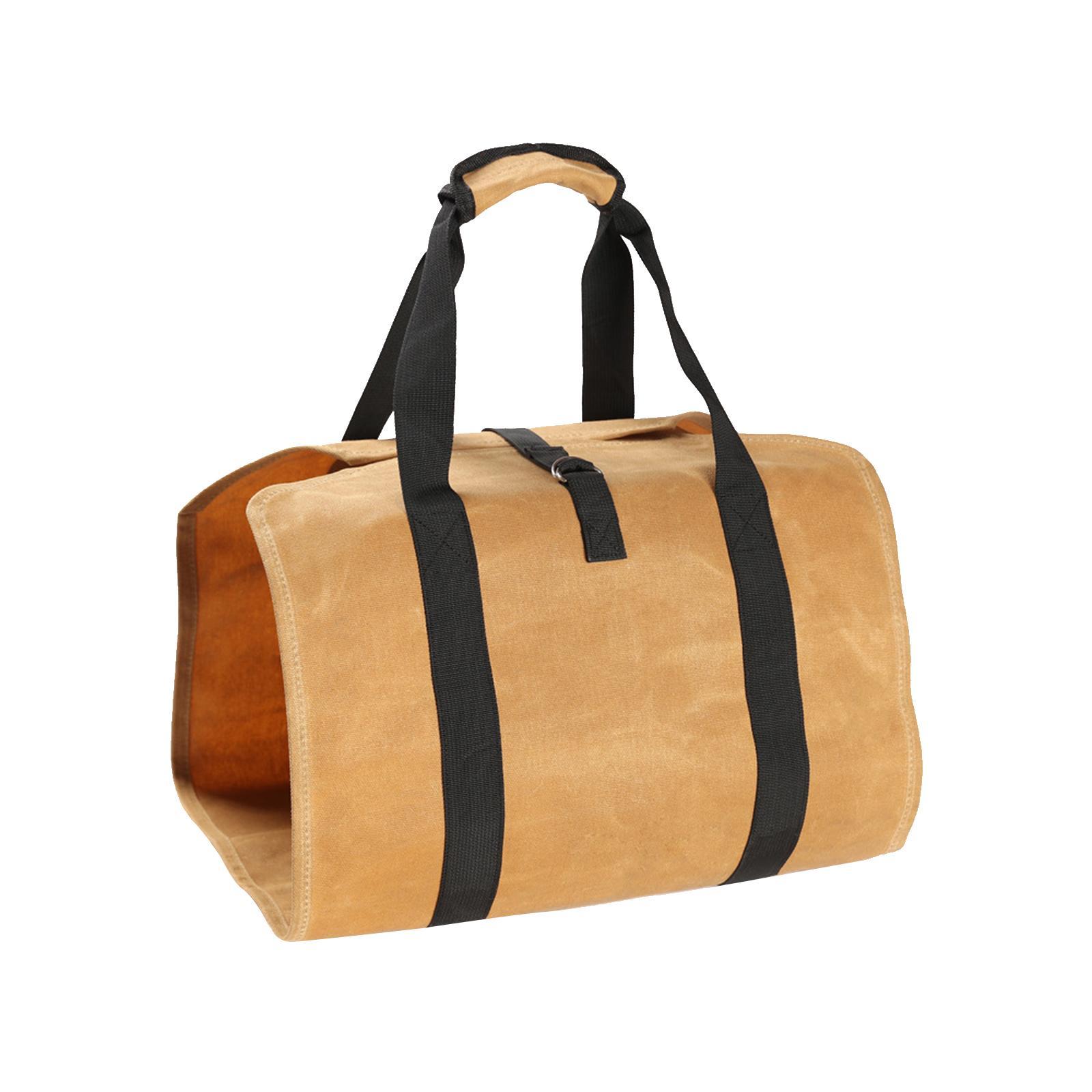 Firewood Carrier Wood Carrying Bag Fireplace Accessory with Handles Wood Basket Handbag Log Tote for Indoor Outdoor Hiking Camping Travel