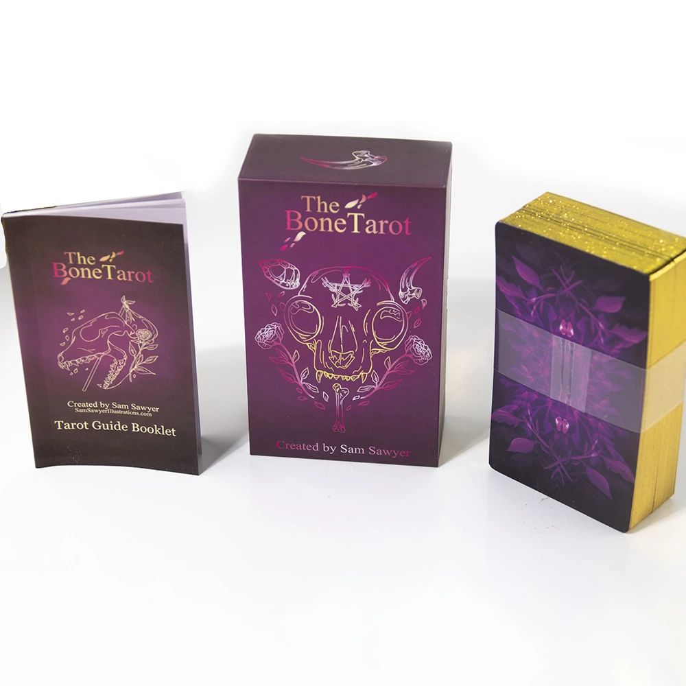 (Size Gốc) Bộ Bài The Bone Tarot  Thẻ Mạ Cao Cấp
