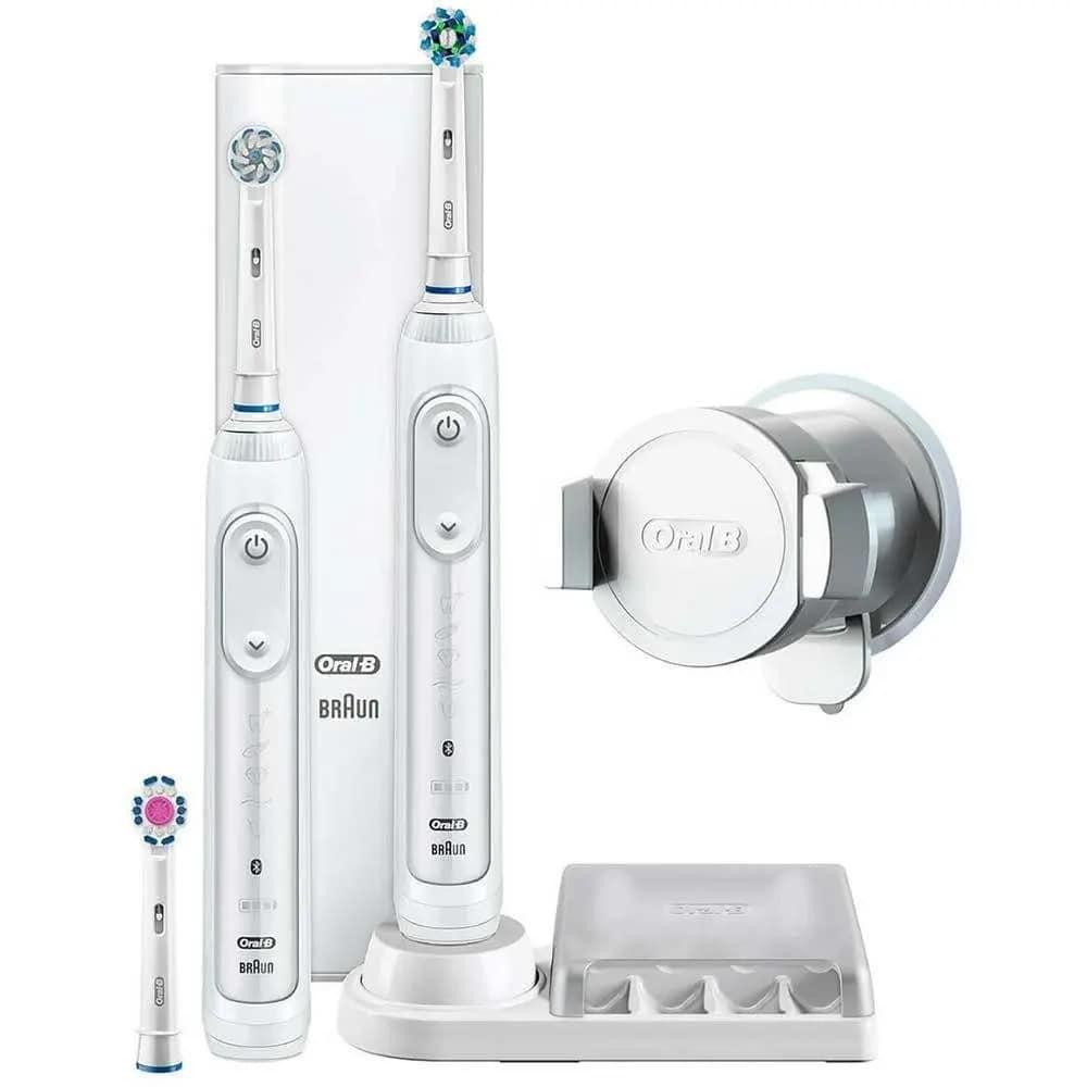 Set 2 Bàn Chải Điện Oral-B Genius 8900, Công Nghệ 3D, Loại Bỏ 99% Vi Khuẩn, Mảng Bám, Ngừa Sâu Răng, Nhập Đức