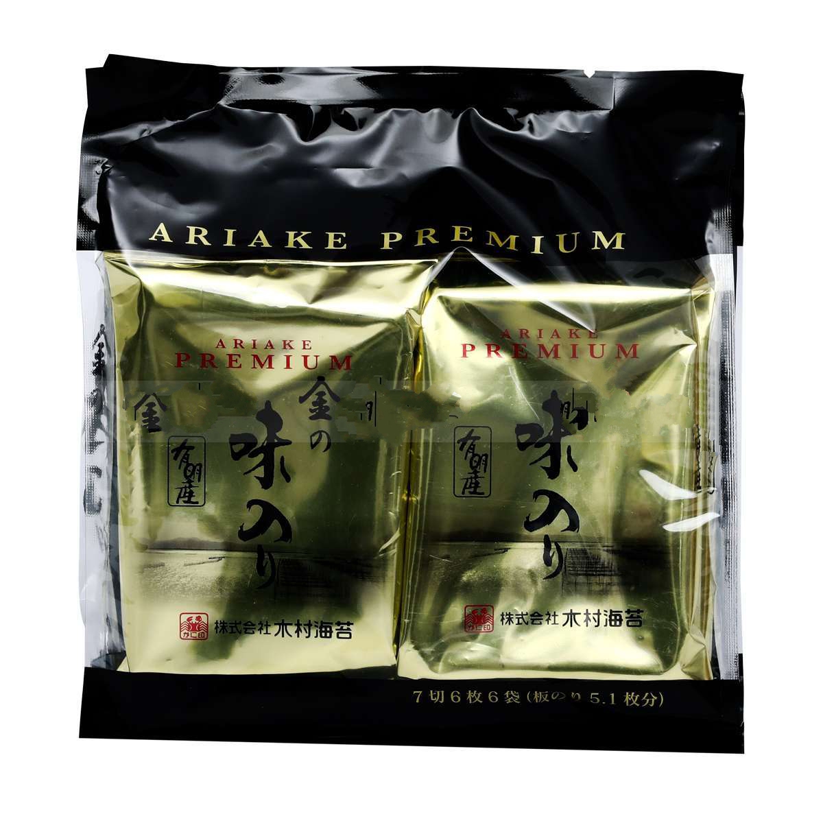 Rong biển Ariake Premium Nhật Bản lốc 145g 6 gói x 6 lá