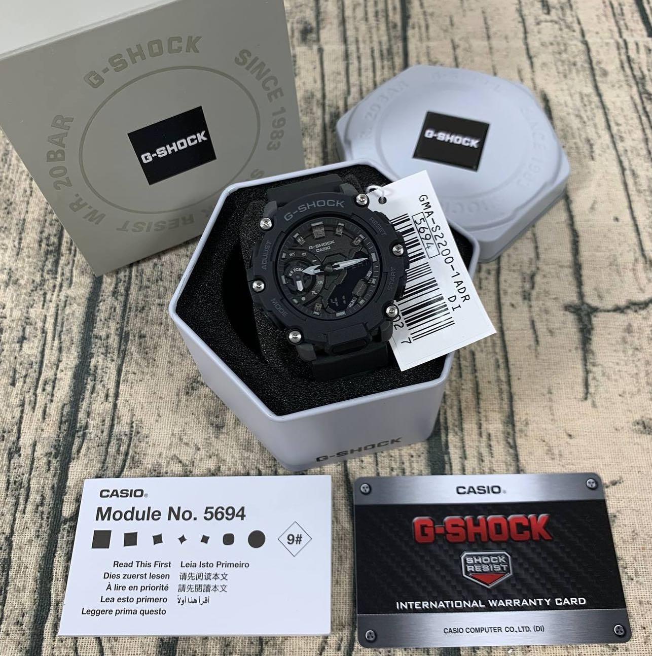 Đồng Hồ Nữ Dây Nhựa G-Shock GMA-S2200-1ADR (size nhỏ) Chống Nước 200m | GMA-S2200-1ADR