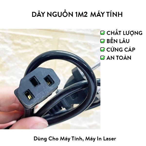 Dây nguồn PC, Máy in, Máy Chiếu, dây nguồn máy tính dài 1.5-2m, dây nguồn lõi đồng tương thích với đồ gia dụng chất lượng cao 