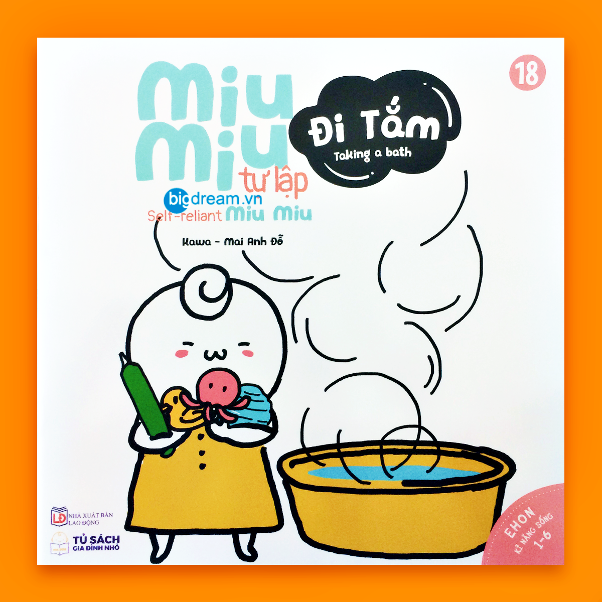 BẢN MỚI SONG NGỮ Miu Miu Tự Lập - Đi Tắm Ehon Kĩ Năng Sống Cho Bé 1-6 Tuổi Miu miu hiểu chuyện Miu bé nhỏ
