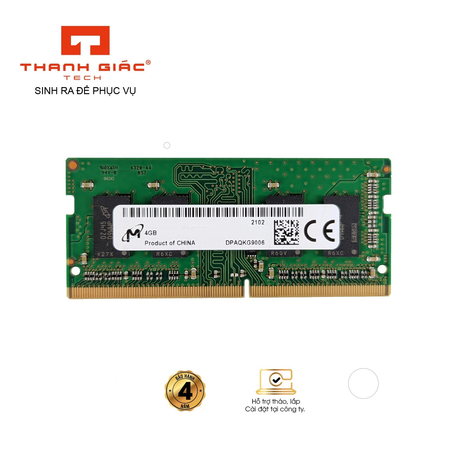 RAM Laptop Micron 4GB DDR3L Bus 1600 - Hàng Nhập Khẩu