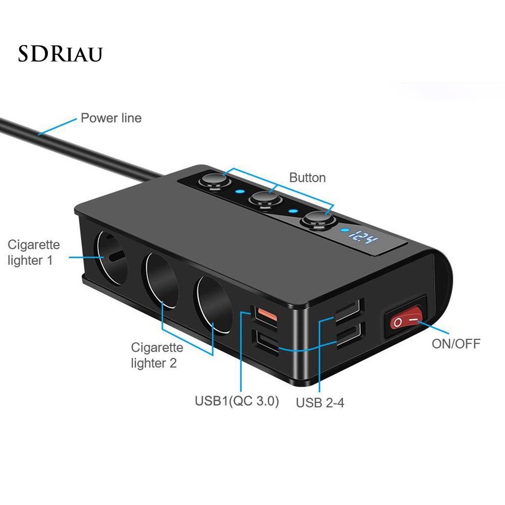 *QCDZ* Portable Universal 4 USB Ports QC3.0 Stable Charging Car Quick Charger Adapter