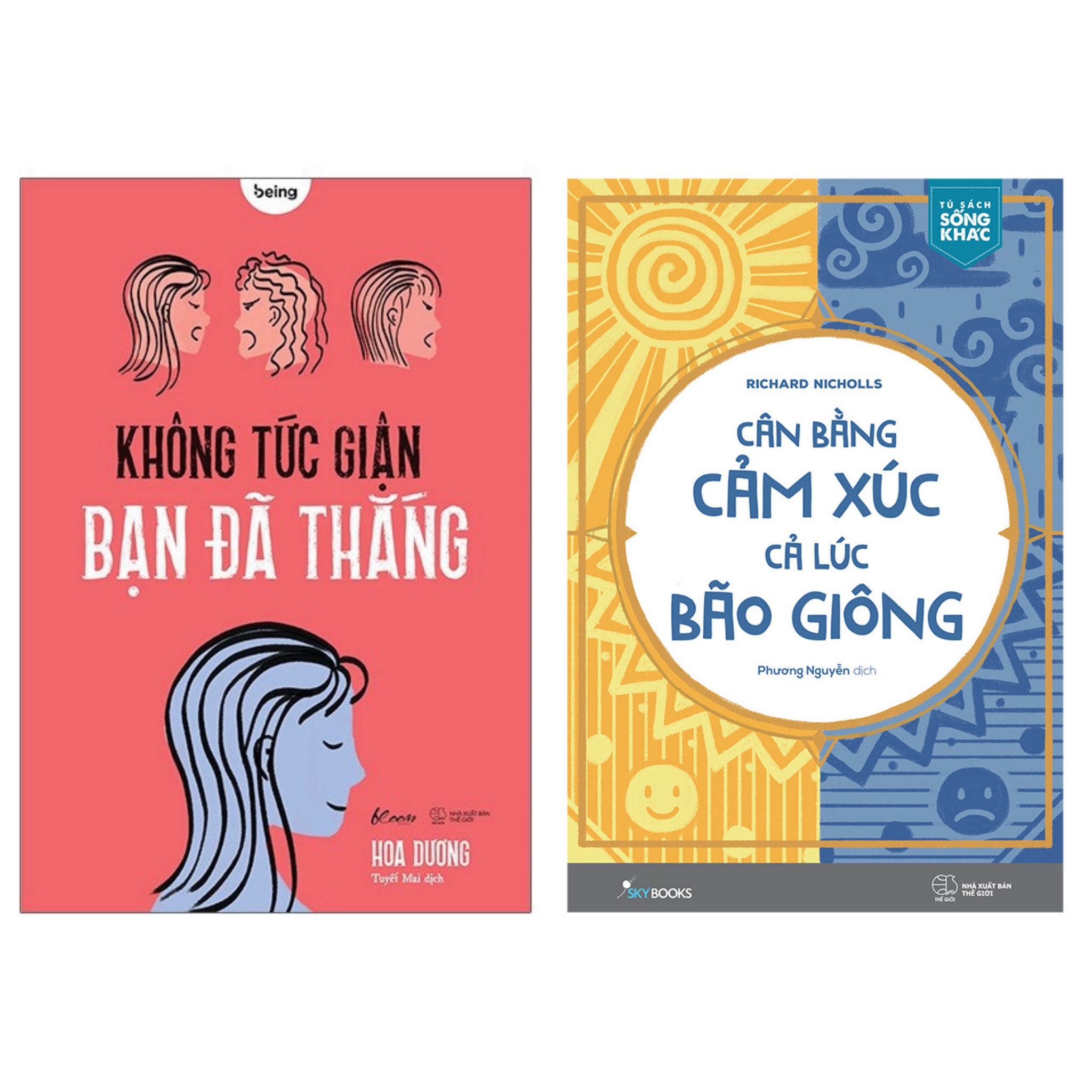 Combo 2 cuốn sách kĩ năng sống hay: Sách - Cân Bằng Cảm Xúc, Cả Lúc Bão Giông+ Không Tức Giận Bạn Đã Thắng