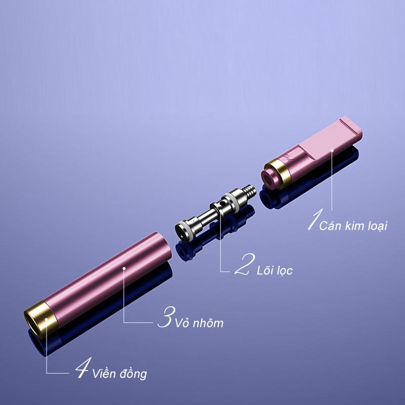 Đầu lọc thuốc cho nữ điếu nhỏ bằng kim loại ZB-395