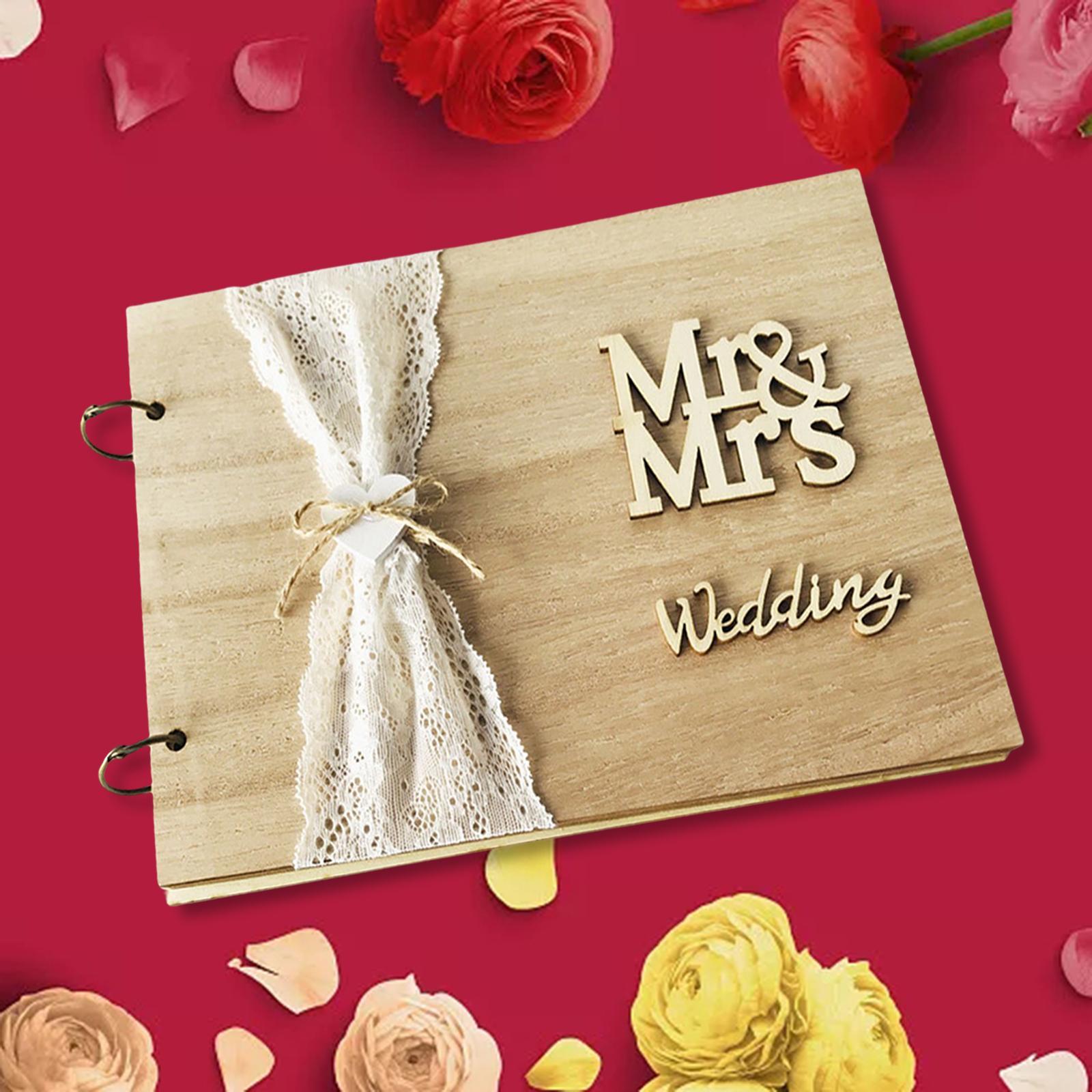 Wood Wedding Guest Book DIY Handmade for Party Wedding Ornaments