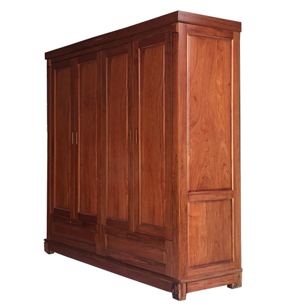 Tủ Áo 4 Cánh Gỗ Hương Đá