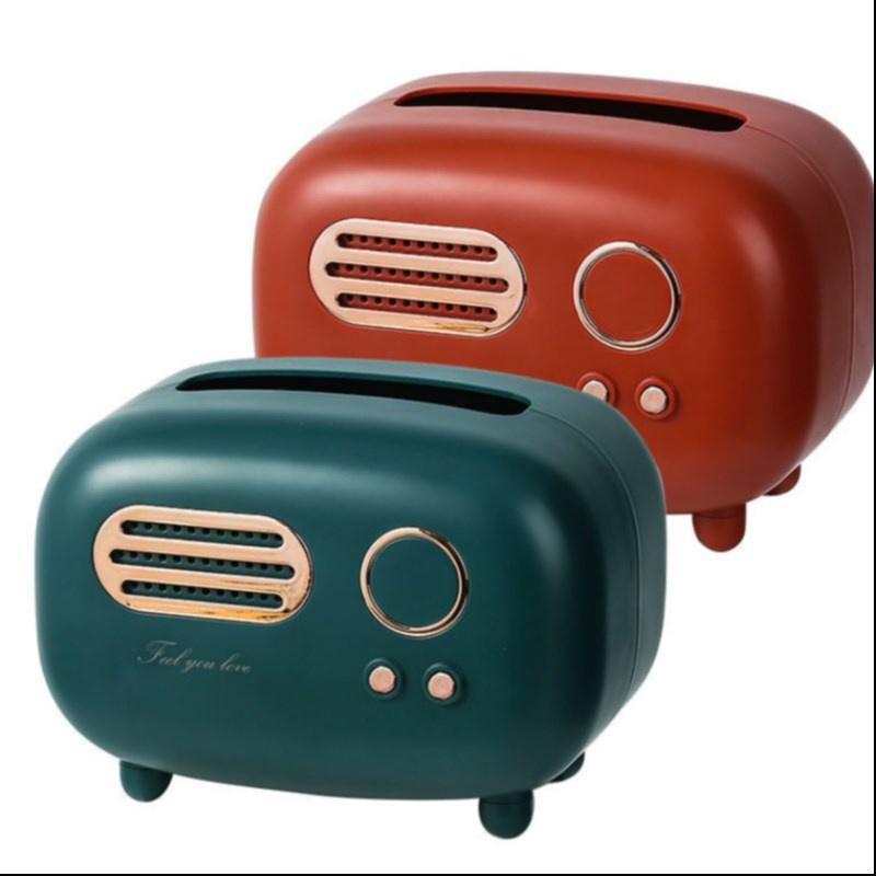 PVN33286 Hộp đựng khăn giấy để bàn hình radio cao cấp phong cách vintage - Radio Tissue Box T2