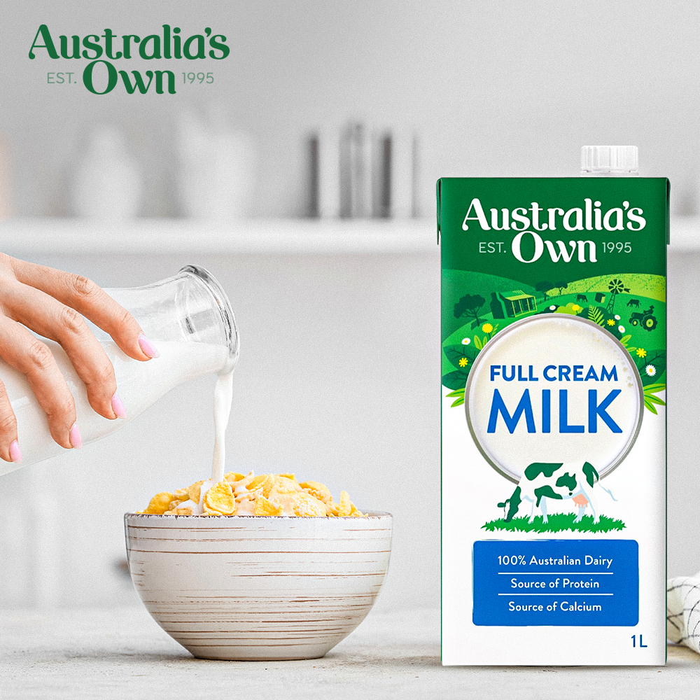 Thùng 12 Hộp Sữa Tươi Nguyên Kem Australia's Own 1L- Full Cream Milk 1L Sữa Tươi Úc