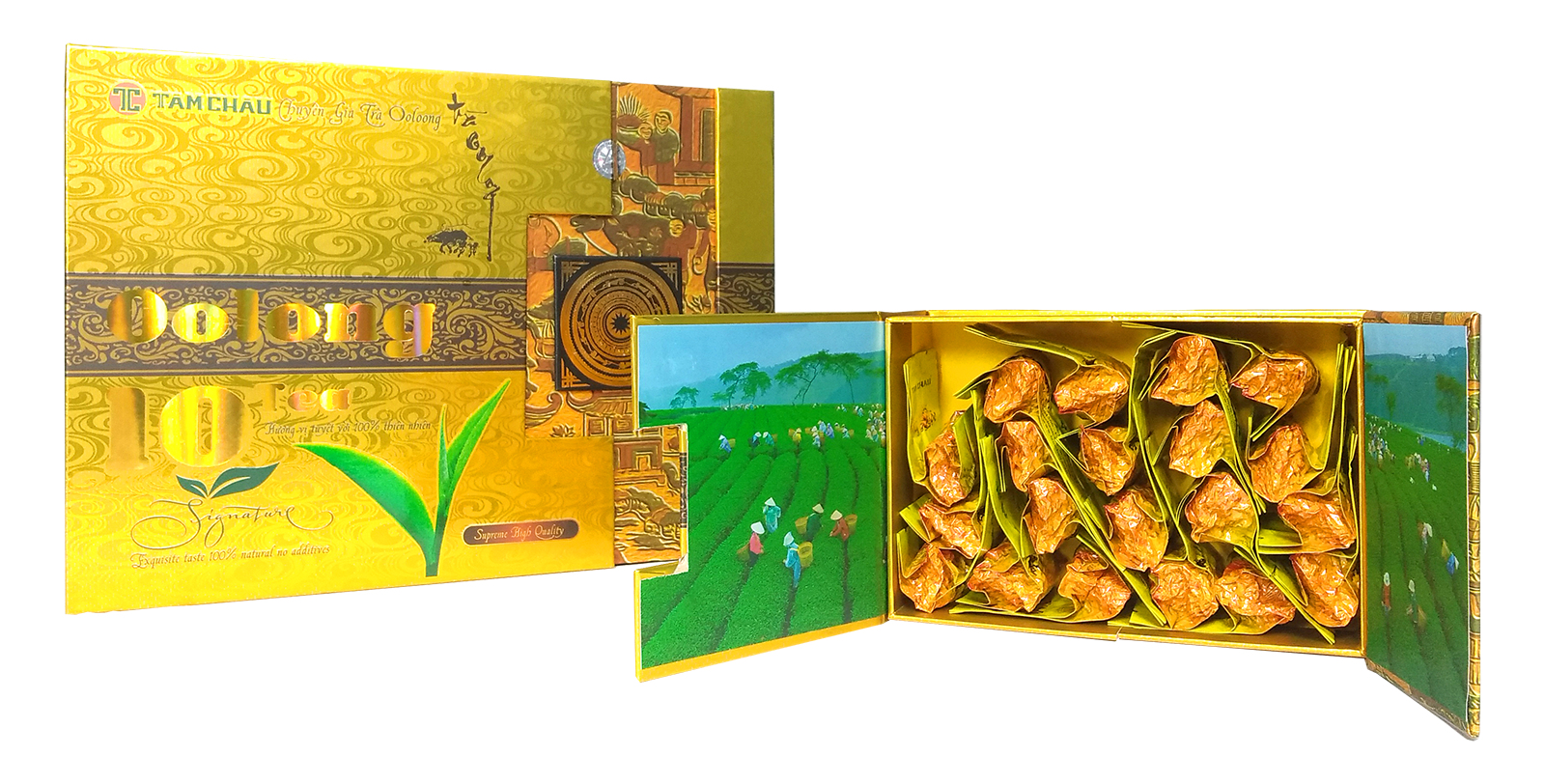 Trà Oolong Tâm Châu cao cấp 10 Tea hộp t320gr