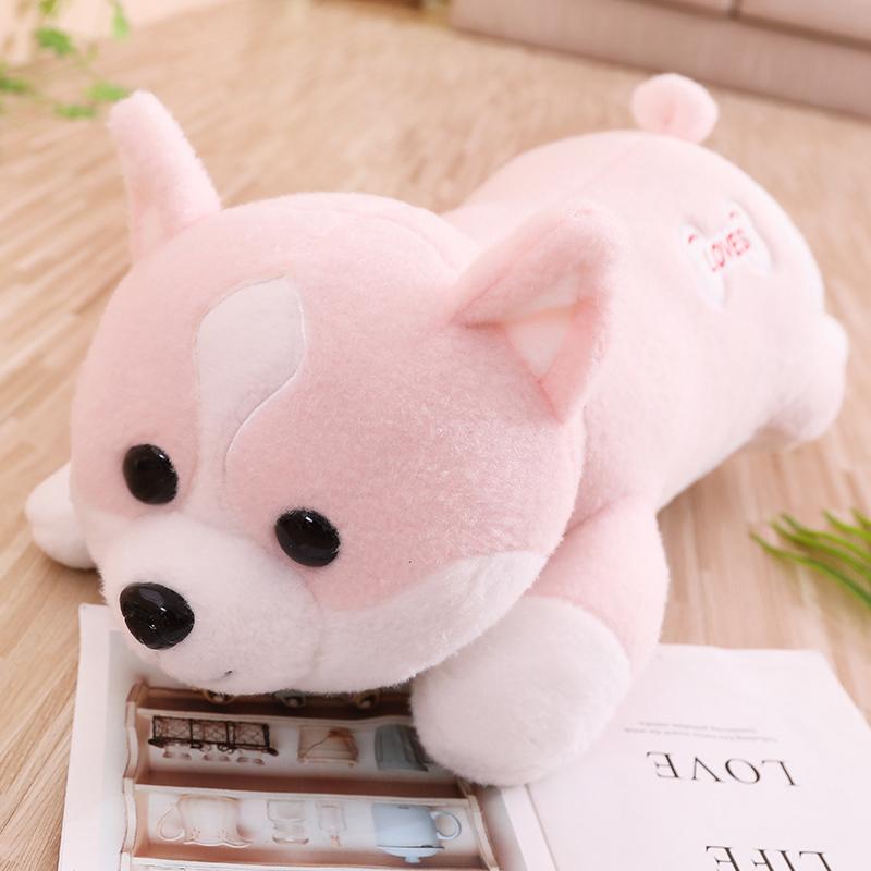 60/80/100Cm Lớn Corgi Chó Sang Trọng Đồ Chơi Nhồi Bông Mềm Hình Thú Hoạt Hình Gối Giáng Sinh Quà Tặng Cho Trẻ Em kawaii Valentine Hiện Nay - Gray