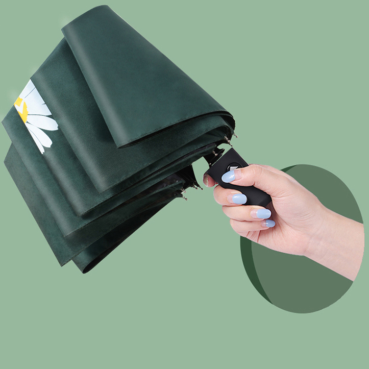 Ô Dù Tự Động In Hình Hoa Cúc - Chống Tia UV Cao Cấp