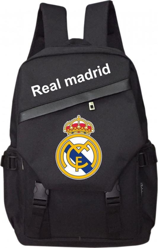 Balo thời trang TROY TR001-REAL phối nắp in logo câu lạc bộ Real Madrid