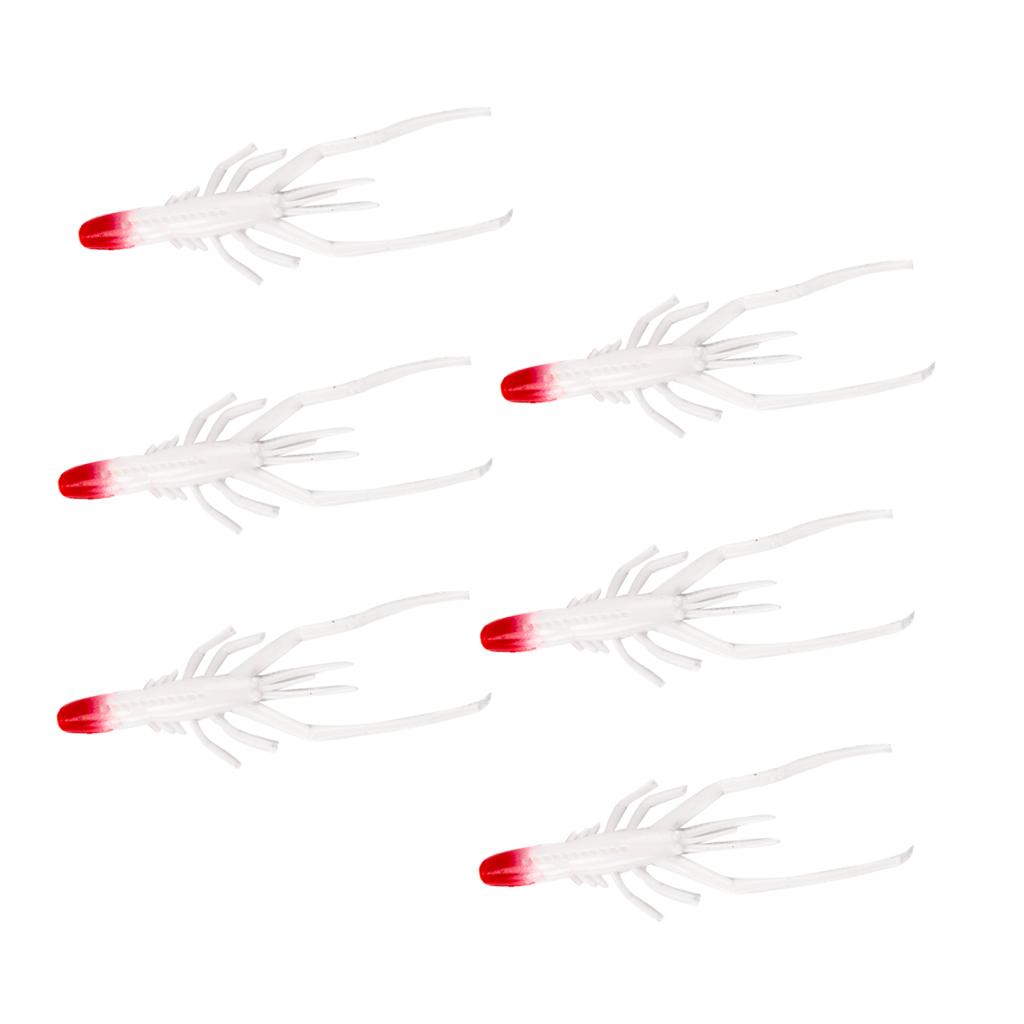 6pcs Simulation Artificial Soft Plastic Worm Fishing Lure Baits
