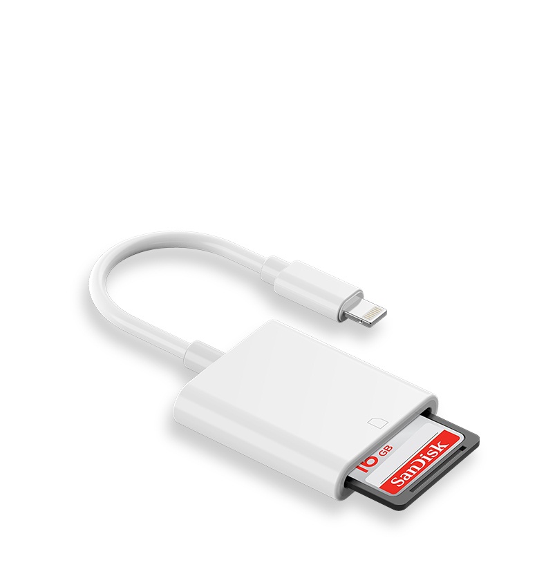 Đầu đọc thẻ USB Lightning cho thẻ nhớ SD - Hàng nhập khẩu