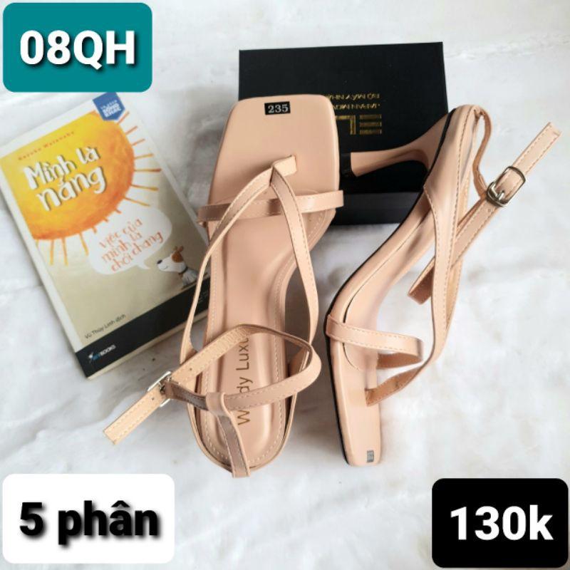 Giày Sandal Quai Hậu Cao Gót Nữ 5 Phân Kẹp Ngón - MS 08QH