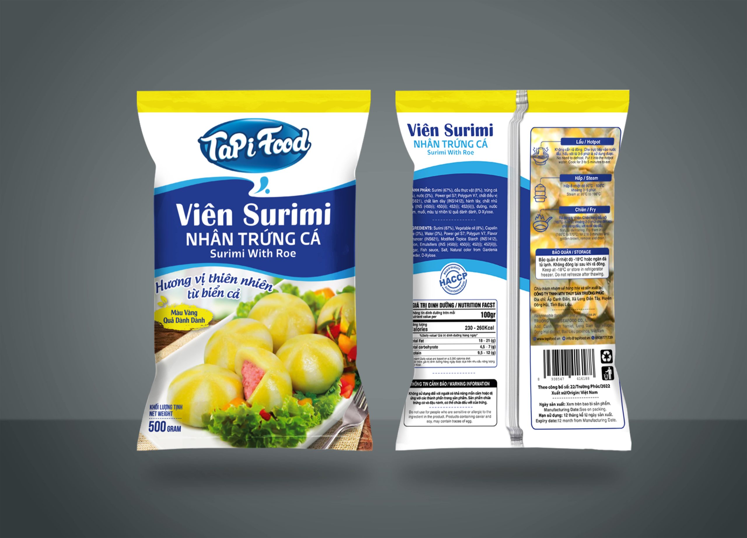 Viên surimi nhân trứng cá - Tapifood /500gr