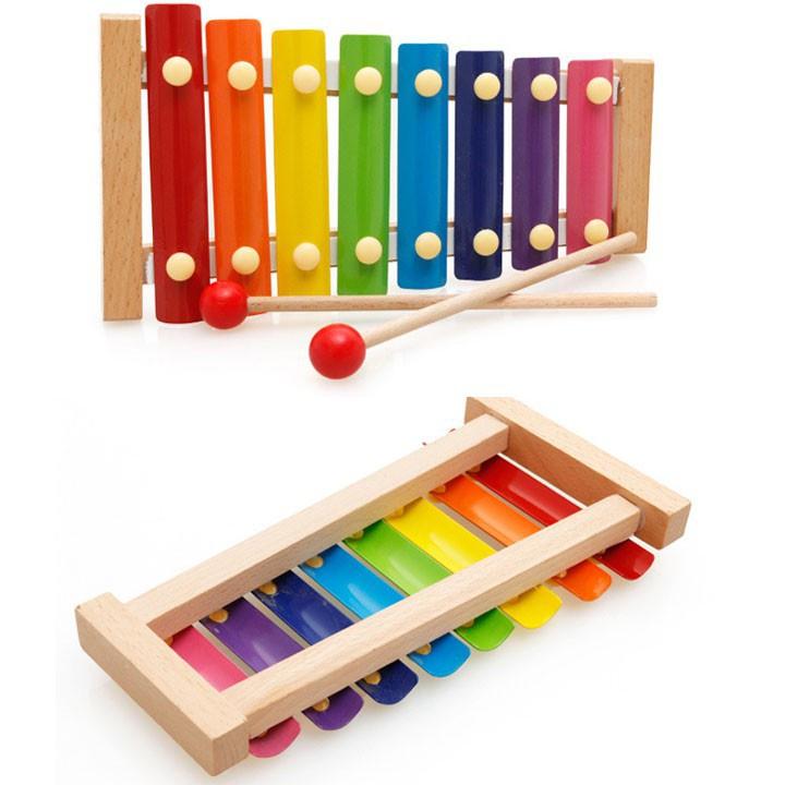 Đồ chơi nhạc cụ đàn gõ 8 thanh Xylophone, đồ chơi âm nhạc đàn mộc 8 thanh mini