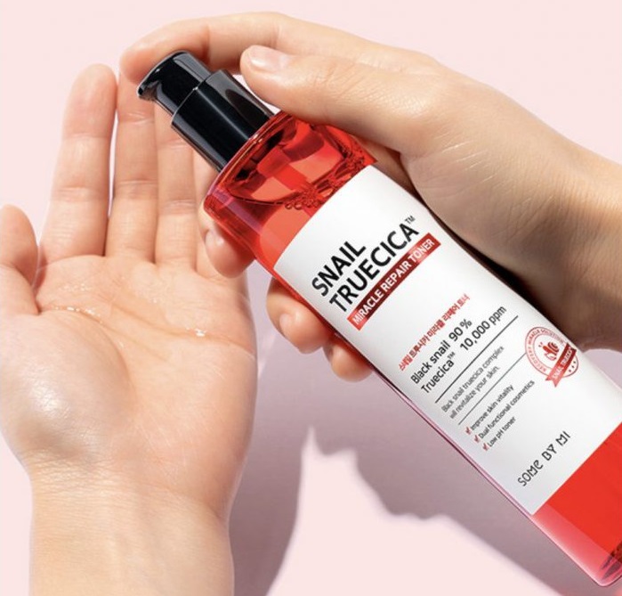Bộ 3 Sản Phẩm Dưỡng Da, Cải Thiện Sẹo Lõm Some By Mi Snail Truecica Miracle Repair Gồm Toner Snail 135ml + Serum Snail 50ml + Kem dưỡng Snail 60g