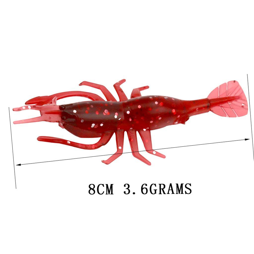 20pcs Soft Worm Lure Shrimp Fishing Bait Minnow Bait Bionic Lobster Lure Saltwater Freshwater Fishing