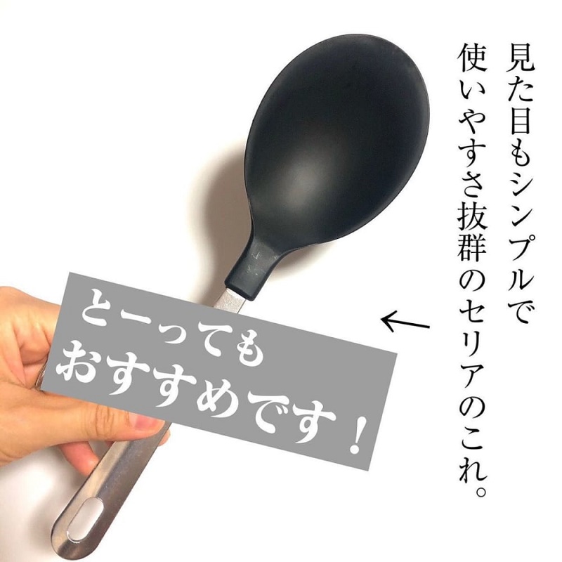 Muôi múc canh đầu silicone Echo Metal 25.5cm - Nội địa Nhật Bản