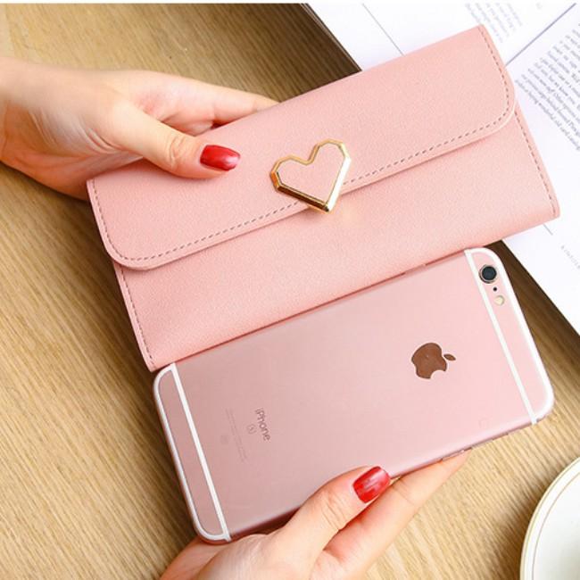 Ví nữ thời trang da cao cấp 40579 - xám