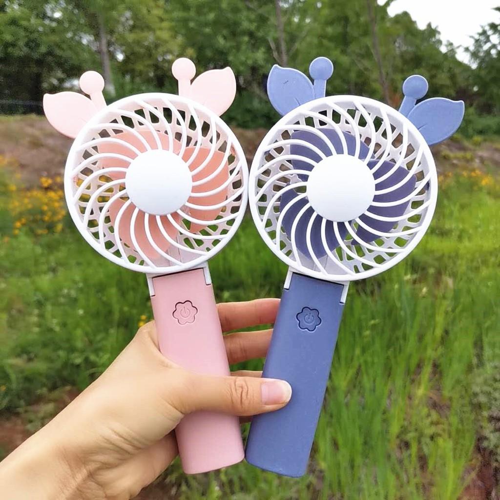 Quạt Mini Cầm Tay Tích Điện Có Thể Gấp Gọn, Quạt Mini Cầm Tay Tích Điện Kèm Cáp Sạc 88116 Shop Giang Phạm