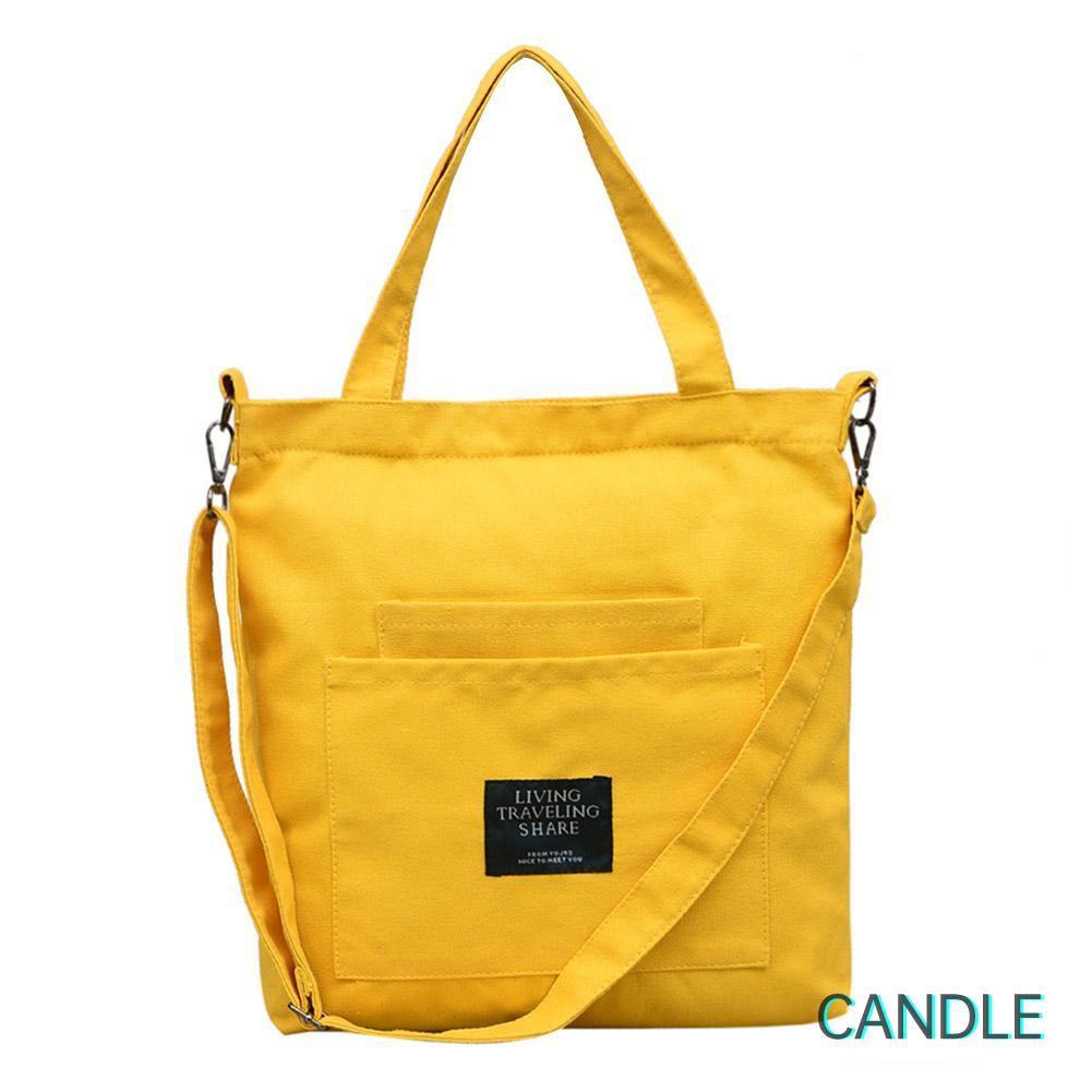 Túi Đeo Chéo Vải Canvas Cỡ Lớn Thời Trang Cho Nữ