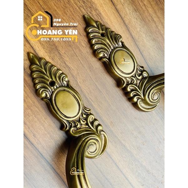 Tay nắm đồng, tay nắm cửa bằng đồng tân cổ điển 40cm - vếch T24